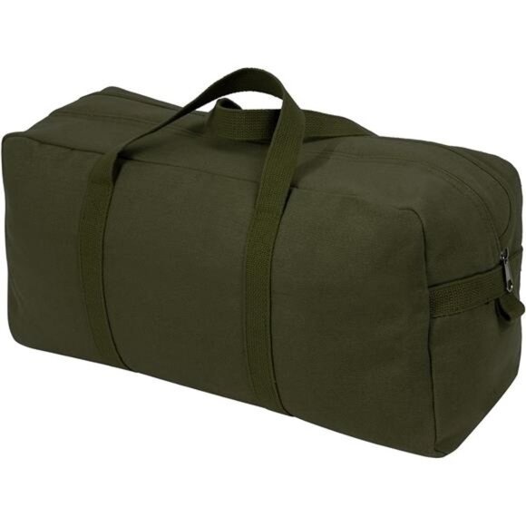 Canvas Tanker Style Tool Bag, 19” x 9” x 6”, Olive Drab
